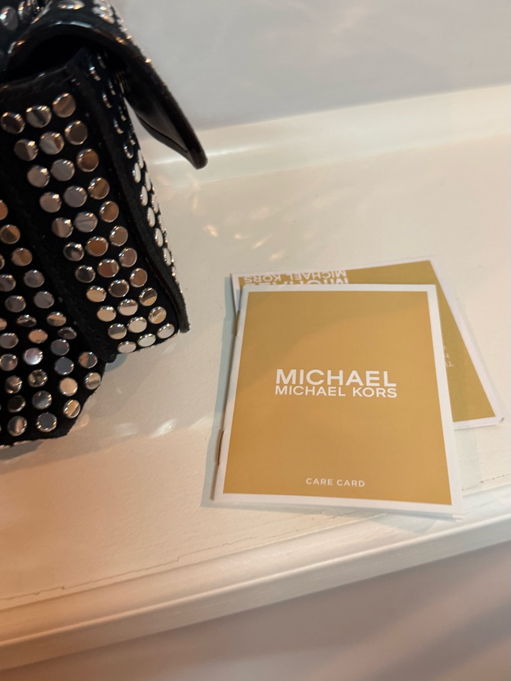 Michael Kors Dalota Black Studded Crossbody with Silver Accents - Picture 7 of 11